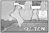 Cartoon: Landtagswahlen im Osten (small) by Kostas Koufogiorgos tagged karikatur,koufogiorgos,illustration,cartoon,cdu,spd,osten,landtagswahl,partei,politik