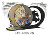 Cartoon: Life goes on (small) by Kostas Koufogiorgos tagged 2014,year,life,cartoon,koufogiorgos