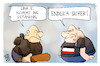 Cartoon: Links- und Rechtsextremismus (small) by Kostas Koufogiorgos tagged karikatur,koufogiorgos,linksextremismus,rechtsextremismus,neonazi,urteil