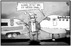 Cartoon: Lokführer- und Pilotenstreik (small) by Kostas Koufogiorgos tagged karikatur,koufogiorgos,illustration,cartoon,bahn,db,lufthansa,lokführer,gdl,piloten,streik,arbeitskampf,michel,passagier,verkehr,politik,flugzeug,kunde