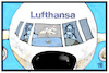 Cartoon: Lufthansa und Air Berlin (small) by Kostas Koufogiorgos tagged karikatur,koufogiorgos,cartoon,illustration,lufthansa,air,berlin,flugzeug,cockpit,kauf,übernahme,pilot,arbeit,beruf,wirtschaft,airline,fluggesellschaft