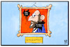 Cartoon: Martin Schulz (small) by Kostas Koufogiorgos tagged karikatur,koufogiorgos,illustration,cartoon,schulz,spd,gemälde,bild,flecken,saarland,schleswig,holstein