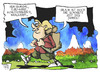 Cartoon: Merkel im Urlaub (small) by Kostas Koufogiorgos tagged nsa,merkel,affäre,skandal,euro,krise,wahlkampf,urlaub,südtirol,karikatur,koufogiorgos