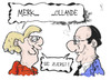 Cartoon: Merkollande (small) by Kostas Koufogiorgos tagged merkollande,merkel,hollande,frankreich,deutschland,präsident,bundeskanzlerin,politik,karikatur,koufogiorgos