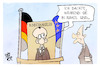 Cartoon: Merz sitzt Probe (small) by Kostas Koufogiorgos tagged karikatur,koufogiorgos,scholz,merz,kanzler,reise,chefsessel