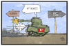 Cartoon: Militäroffensive Türkei (small) by Kostas Koufogiorgos tagged karikatur,koufogiorgos,illustration,cartoon,tuerkei,syrien,is,kurden,angriff,panzer,kampftruppe,militär,offensive,krieg,konflikt