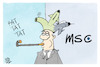 Cartoon: MSC im Feiermodus (small) by Kostas Koufogiorgos tagged karikatur,koufogiorgos,msc,karneval,rüstungsindustrie,rakete,waffen,sicherheitskonferenz