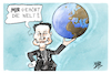 Cartoon: Musk und die Welt (small) by Kostas Koufogiorgos tagged karikatur,koufogiorgos,musk,welt,zeitung,gastbeitrag,usa