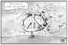 Cartoon: Nahost-Konflikt (small) by Kostas Koufogiorgos tagged karikatur,koufogiorgos,illustration,cartoon,zielscheibe,frieden,peace,konflikt,krieg,nahost,israel,hamas