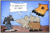 Cartoon: Negativzinsen (small) by Kostas Koufogiorgos tagged karikatur,koufogiorgos,illustration,cartoon,ezb,sparschwein,schweinchen,wolf,haus,europa,zentralbank,zinsen,spareinlagen,geld,wirtschaft