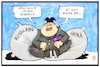 Cartoon: Nordkorea (small) by Kostas Koufogiorgos tagged karikatur,koufogiorgos,illustration,cartoon,nordkorea,sanktion,china,russland,konflikt