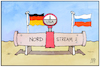 Cartoon: Nordstream 2 (small) by Kostas Koufogiorgos tagged karikatur,koufogiorgos,illustration,cartoon,pipeline,nordstream,usa,russland,deutschland