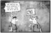 Cartoon: OXI (small) by Kostas Koufogiorgos tagged karikatur,koufogiorgos,illustration,cartoon,griechenland,oxi,referendum,protest,demonstration,europa,schuldenkrise,wirtschaft,politik