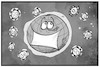 Cartoon: Pandemie (small) by Kostas Koufogiorgos tagged karikatur,koufogiorgos,illustration,cartoon,corona,welt,erde,globus,ansteckung,virus,covid,sterne,krankheit,pandemie,epidemie