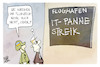 Cartoon: Panne bei der Lufthansa (small) by Kostas Koufogiorgos tagged karikatur,koufogiorgos,lufthansa,flugzeug,ukraine,kampfjet,soldat,passagier
