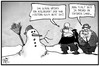 Cartoon: Pegida vs. Schneemann (small) by Kostas Koufogiorgos tagged karikatur,koufogiorgos,illustration,cartoon,pegida,ausländer,schneemann,fremd,deutschland,winter,schnee,ausländerfeindlichkeit