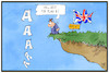 Cartoon: Plan B (small) by Kostas Koufogiorgos tagged karikatur,koufogiorgos,illustration,cartoon,plan,brexit,uk,großbritannien,absturz,schrei
