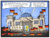 Cartoon: Politische Narrenfreiheit (small) by Kostas Koufogiorgos tagged karikatur,koufogiorgos,illustration,cartoon,reichstag,fussball,feier,weltmeisterschaft,berlin,politik,sport