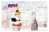 Cartoon: Putin-Versteher (small) by Kostas Koufogiorgos tagged karikatur,koufogiorgos,putin,russland,frieden,charkiw,diplomatie