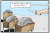 Cartoon: Rechtsextremismus (small) by Kostas Koufogiorgos tagged karikatur,koufogiorgos,illustration,cartoon,rechtsterrorismus,rechtsextremismus,populismus,messer,attentat,angriff,politik,reker,köln