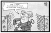 Cartoon: Regierungserklärung (small) by Kostas Koufogiorgos tagged karikatur,koufogiorgos,illustration,cartoon,regierungserklaerung,merkel,grenze,zaun,zange,bolzenschneider,grenzöffnung,standpunkt,flüchtlingspolitik