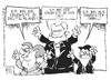 Cartoon: Regierungskoalition (small) by Kostas Koufogiorgos tagged regierungskoalition,merkel,seehofer,rösler,cdu,csu,fdp,umfrage,regierung,wahl,karikatur,koufogiorgos