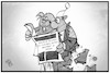 Cartoon: Regionale Ungleichkeit (small) by Kostas Koufogiorgos tagged karikatur,koufogiorgos,illustration,cartoon,ungleichheit,region,bundesrepublik,deutschland,michel