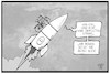 Cartoon: Reisen wie Astro Alex (small) by Kostas Koufogiorgos tagged karikatur,koufogiorgos,illustration,cartoon,astro,alex,alexander,gerst,iss,rakete,sojus,urlaub,reisen,touristen,fahrrad,freizeit