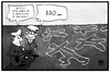 Cartoon: Reporter ohne Grenzen (small) by Kostas Koufogiorgos tagged karikatur,koufogiorgos,illustration,cartoon,reporter,tod,tatort,transparenz,meinungsfreiheit,journalismus,pressefreiheit,polizei,opfer,demokratie