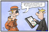 Cartoon: Safer  Internet Day (small) by Kostas Koufogiorgos tagged karikatur,koufogiorgos,illustration,cartoon,agent,spion,internet,safe,spionage,user,nutzer,passwort,geheimnis,verbraucher,medien,kompetenz,tablet,pc,computer