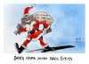 Cartoon: Santa Obama kommt nach Europa (small) by Kostas Koufogiorgos tagged barack,obama,santa,claus,guantanamo,gefangene,häftlinge,insassen,usa,europa,eu,kostas,koufogiorgos