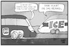 Cartoon: Schienenpakt (small) by Kostas Koufogiorgos tagged karikatur,koufogiorgos,illustration,cartoon,schienenpakt,zug,bahn,scheuer,schienenverkehr,infrastruktur,pünktlichkeit,verkehrsminister