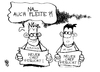 Cartoon: Schlecker und die Linke (small) by Kostas Koufogiorgos tagged schlecker,linke,partei,bankrott,pleite,chef,vorsitz,insolvenz,wirtschaft,politik,karikatur,kostas,koufogiorgos