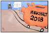 Cartoon: Schwarze Null (small) by Kostas Koufogiorgos tagged karikatur,koufogiorgos,illustration,cartoon,schäuble,null,schwarz,linie,kurs,sparschwein,haushalt,finanzminister,wirtschaft,geld