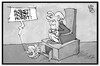 Cartoon: Seehofer (small) by Kostas Koufogiorgos tagged karikatur,koufogiorgos,illustration,cartoon,csu,cdu,union,merkel,seehofer,kuckuck,kanzlerin,untergaben,nerven,politik,partei