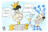 Cartoon: Söder und Aiwanger (small) by Kostas Koufogiorgos tagged karikatur,koufogiorgos,söder,csu,aiwanger,narr,bayern