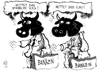 Cartoon: Spanien (small) by Kostas Koufogiorgos tagged europa,euro,schulden,krise,spanien,bank,rettungsschirm,wirtschaft,stier,geld,kredit,karikatur,kostas,koufogiorgos