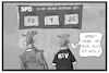 Cartoon: SPD Bremen (small) by Kostas Koufogiorgos tagged karikatur,koufogiorgos,illustration,cartoon,spd,bremen,hsv,uhr,zeit,regierung,sozialdemokraten,sport,bundesliga