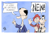 Cartoon: Spritpreise (small) by Kostas Koufogiorgos tagged karikatur,koufogiorgos,spritpreis,merz,halbieren,zitat,benzin,diesel