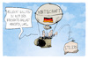 Cartoon: Steuerentlastung (small) by Kostas Koufogiorgos tagged karikatur,koufogiorgos,klingbeil,ballon,wirtschaft,entlastung,ballast,bürokratie,steuern