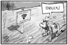 Cartoon: Störerhaftung (small) by Kostas Koufogiorgos tagged karikatur,koufogiorgos,illustration,cartoon,wlan,hotspot,störerhaftung,wueste,internet,digital,internetanschluss
