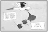 Cartoon: Storch twittert (small) by Kostas Koufogiorgos tagged karikatur,koufogiorgos,illustration,cartoon,storch,twitter,soziale,medien,rassismus,volksverhetzung,afd,politik