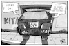 Cartoon: Streik Öffentlicher Dienst (small) by Kostas Koufogiorgos tagged karikatur,koufogiorgos,illustration,cartoon,streik,suv,kita,öffentlicher,dienst,verdi,arbeitskampf,einbruch,auto