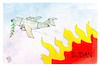 Cartoon: Sudan (small) by Kostas Koufogiorgos tagged karikatur,koufogiorgos,sudan,frieden,krieg,konflikt