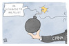 Cartoon: Taiwan-Konflikt (small) by Kostas Koufogiorgos tagged karikatur,koufogiorgos,taiwan,china,pelosi,bombe,glückskeks