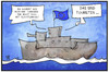 Cartoon: Terror in Tunesien (small) by Kostas Koufogiorgos tagged karikatur,koufogiorgos,illustration,cartoon,tunesien,terror,terrorismus,tourist,sousse,flüchtlinge,schiff,meer,mittelmeer