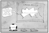 Cartoon: Tönnies (small) by Kostas Koufogiorgos tagged karikatur,koufogiorgos,illustration,cartoon,toennies,nrw,land,schadensersatz,corona,fleischindustrie,skandal