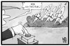 Cartoon: Trump (small) by Kostas Koufogiorgos tagged karikatur,koufogiorgos,illustration,cartoon,trump,plan,atomwaffen,raketen,100,tage,usa,präsident,wahlkampf,politik