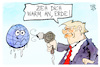 Cartoon: Trump vs. Erde (small) by Kostas Koufogiorgos tagged karikatur,koufogiorgos,trump,klima,erde,föhn,wärme,erderwärmung