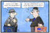 Cartoon: TTIP (small) by Kostas Koufogiorgos tagged karikatur,koufogiorgos,illustration,cartoon,ttip,freihandelsabkommen,usa,eu,handel,profit,demonstration,demonstranten,globalisierung,wirtschaft,unterhändler